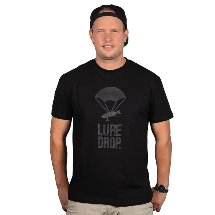 Hecht & Barsch LURE DROP T-Shirt „Logo“ All Black » HechtundBarsch.de