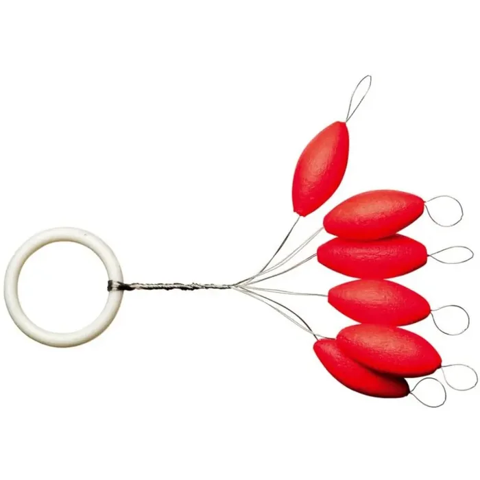 IRON TROUT pilota luminoso ovale 7mm rosso 6pz.