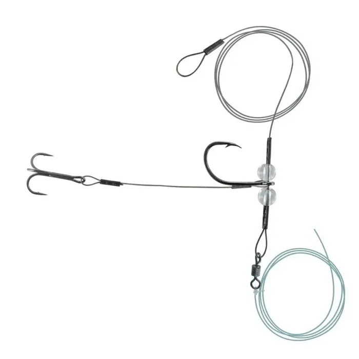 JENZI 7×7 Enkele haak Stinger Rig Gr.1+4 100cm 0,25mm 12kg