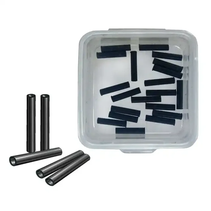 JENZI Crimps Tuleje zaciskane 0,6mm czarne matowe 20szt.