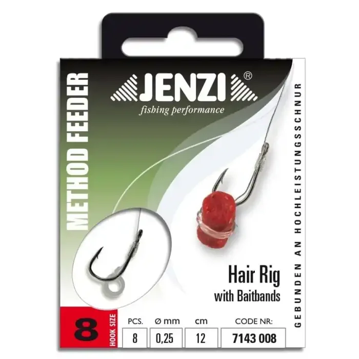 JENZI Haarspeld met elastiek maat 8 12cm 0,25mm Zwart Nikkel 8st.