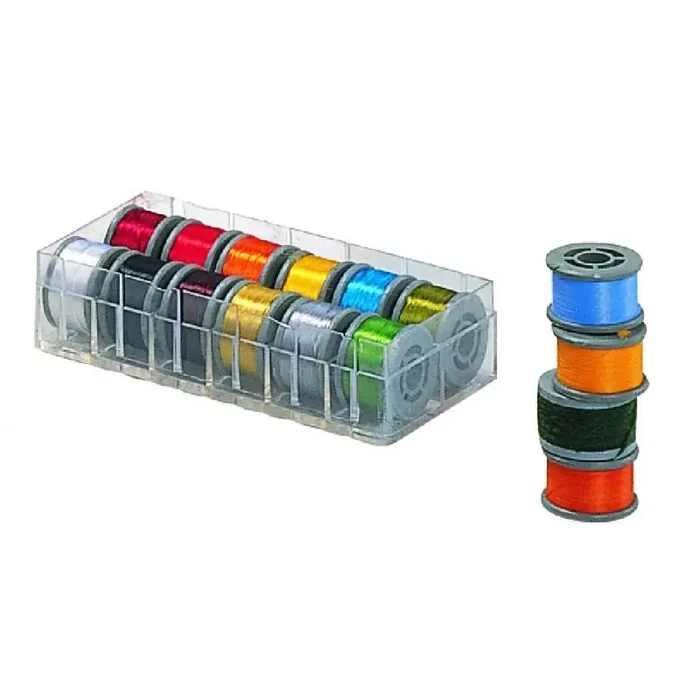 JENZI Outil de montage de mouches boîte distributrice Floss 6pcs.