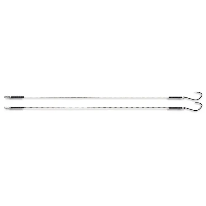JENZI Powerflex 7×7 Bas de ligne en acier super-soft avec hameçon Ryder Gr.3/0 12kg 50cm 2pcs