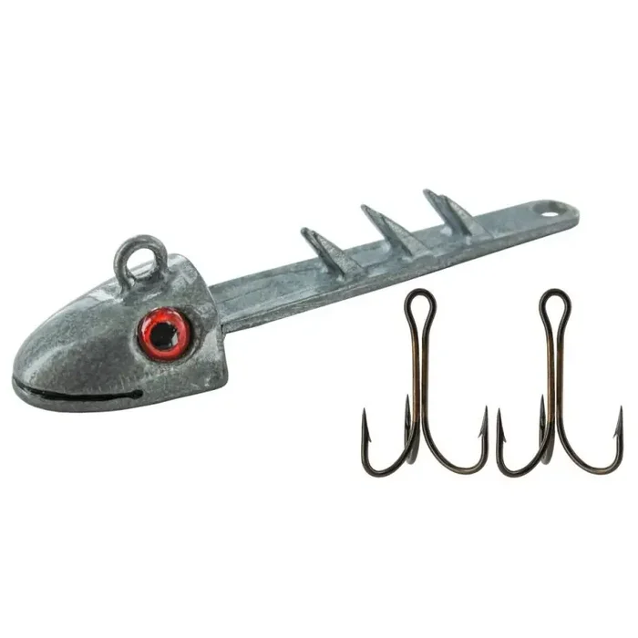 JENZI Système de pêche aux leurres Spinn-Bleikopf 7cm 16g zinc