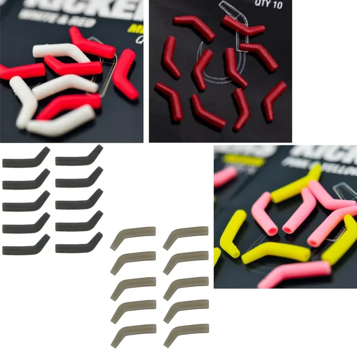 Korda Kickers – 10 Gummischläuche medium – für Hakengr. 6-8 Bloodworm Red