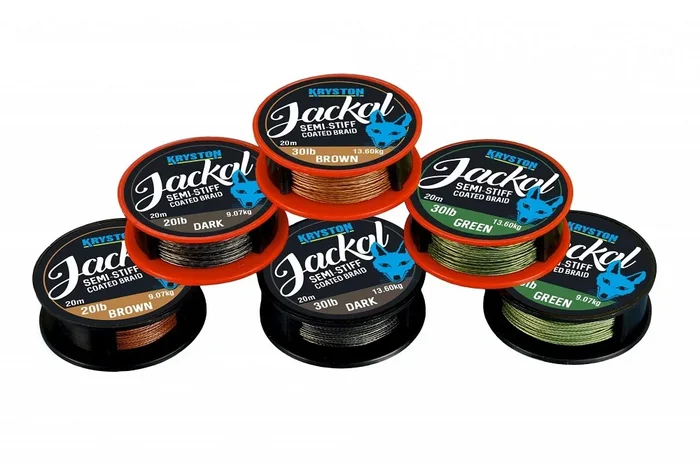 Kryston Jackal Semi-Stiff Coated Braid Gravel Brown 20m 30lb