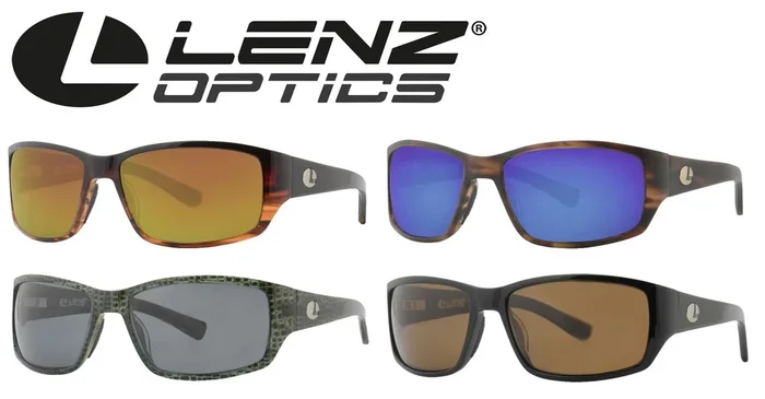 Lenz Optics Helmsdale Sunglass Edelstahlbügel / Acetatrahmen – Polbrille Rahmen green pattern / Gläser grey