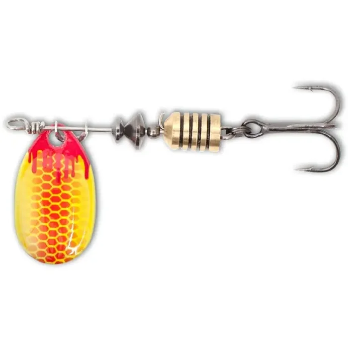 MAGIC TROUT Bloody Spinner 2,5 cm 3,6 g rosso/giallo