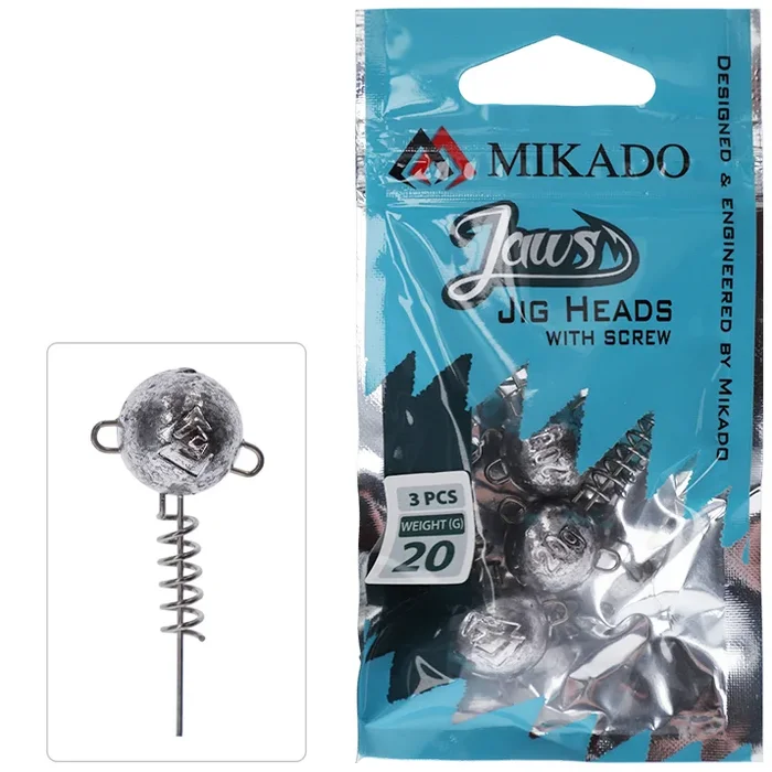 Mikado Bleikopf mit Schraube Jaws 3 Stück Screw Fix Jig Kopf