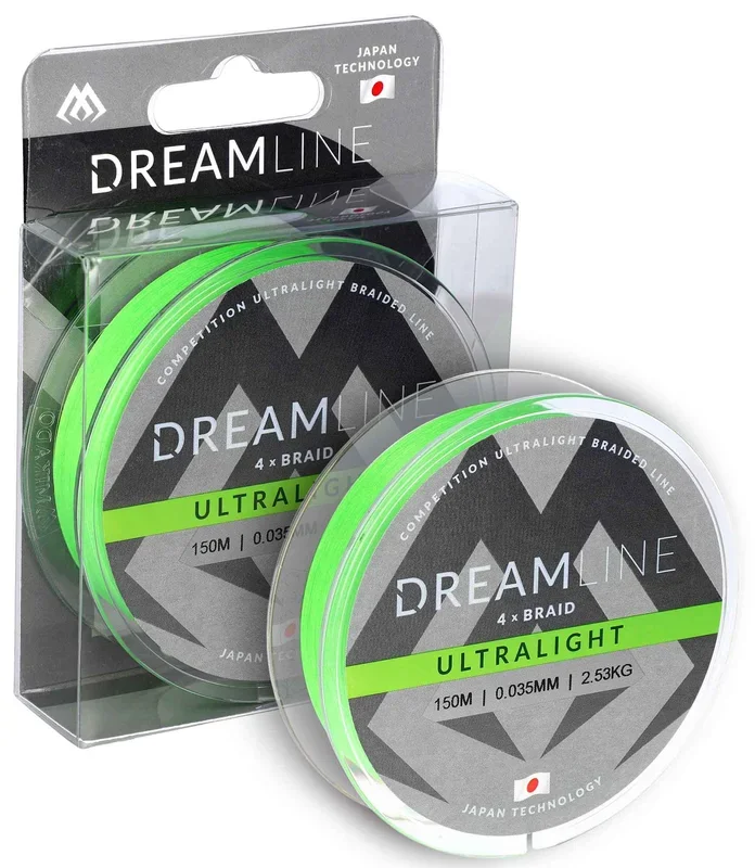 Mikado GEFLOCHTENE SCHNÜRE – DREAMLINE ULTRALIGHT – 0.035mm/2.53kg/150m – FLUO GRÜN