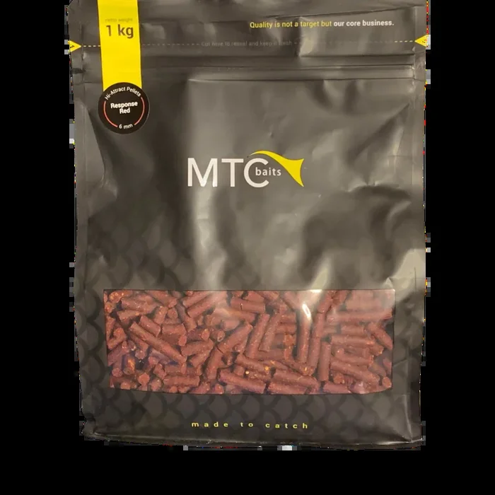 MTC Baits Hi-Attract Pellets 1kg 6mm Response Red