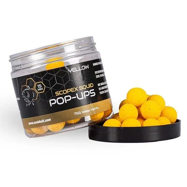 Nash Bait Scopex Squid Pop Ups Yellow 75g