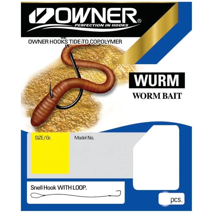 Owner Wurmhaken RL-5123 65cm – gebundene Angelhaken Gr. 2 / 11.1kg / 0.35mm / 6 Haken pro Packung