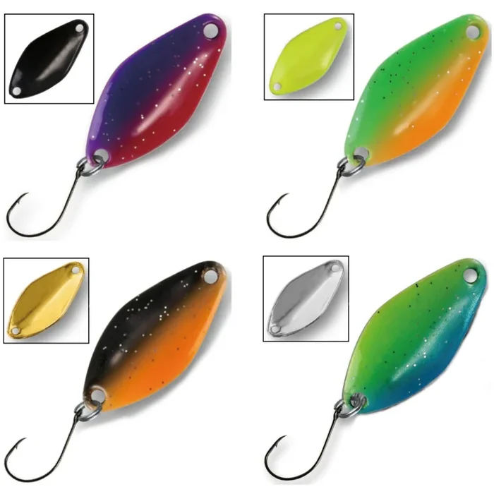 Paladin Profi Spoon Athene 2,3g – Forellenblinker schwarz-orange/goldfarben