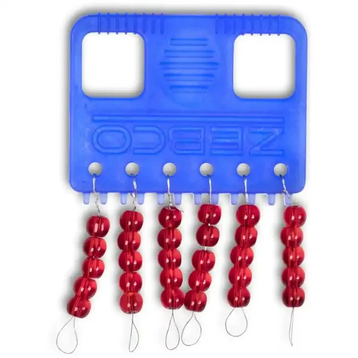 Perline di vetro ZEBCO S rosso 30pz.