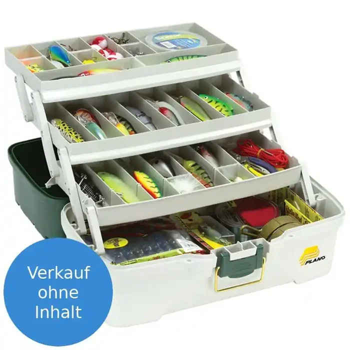 PLANO 620306 3-Tray Tackle Box 38.1×22.4×20.6cm Groen Metallic/Off-White