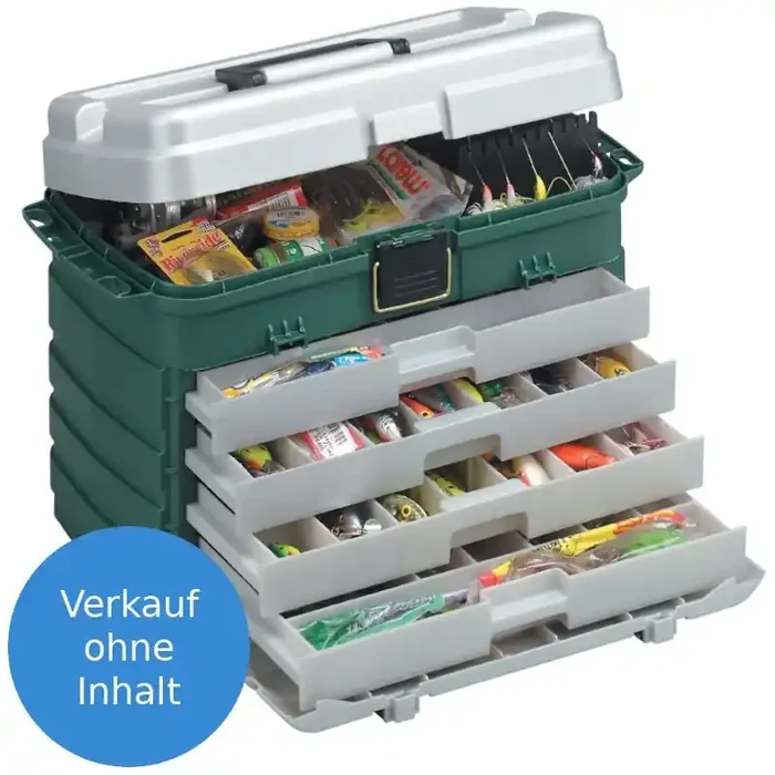 PLANO Vier Lades Rakelsysteem 758005 52,7×29,2×35,3cm Donkergroen/Zilver