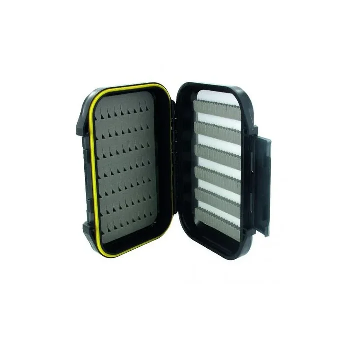 Praktische Jenzi Fliegenbox für Angler, 136x86x36mm.