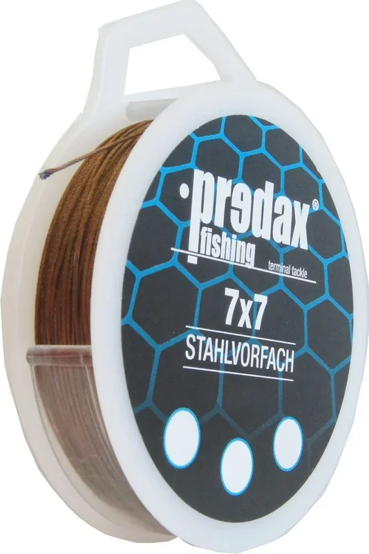 Predax Fishing Stahlvorfach 7×7 braun 6kg 10m Spule