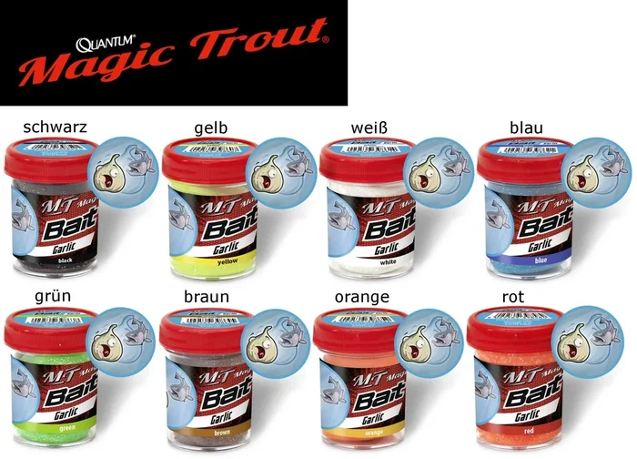 Quantum Magic Trout Bait Forellenpaste Knoblauch 50g – Forellenteig schwarz