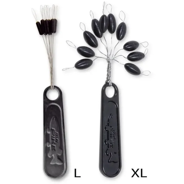 QUANTUM Mr Pike Topes Flotadores Silicona XL Negro 10pcs.