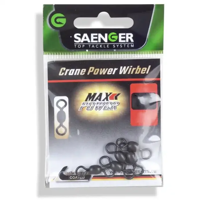 SÄNGER Crane Power Wirbel Gr.3 15mm 40kg Matt Schwarz 6Stk.