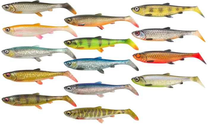 Savage Gear 3D Herring Shad V2 – Gummifische 17.5cm / 35g / 2 Stück Clear Perch
