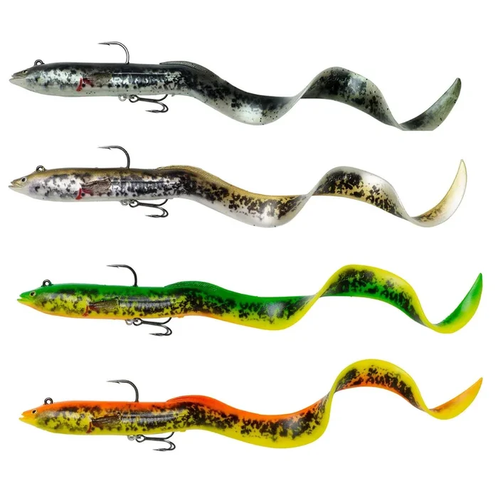 Savage Gear 4D Real Eel – Aal Gummifisch für Hecht Golden Ambulance 20cm / 38g