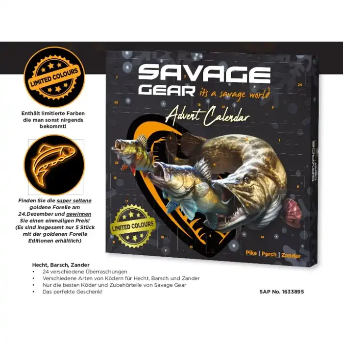 Savage Gear Adventskalender 2024 Snoek/Baars/Snoekbaars