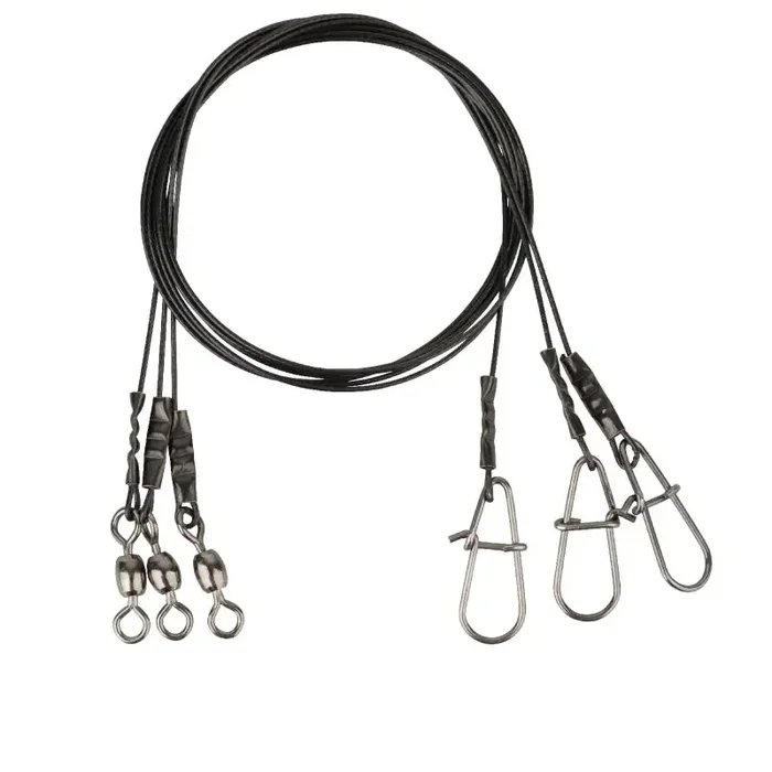 SAVAGE GEAR Black7 Trace Swivel/Needle Snap 30cm 0,45mm 11kg 3pcs
