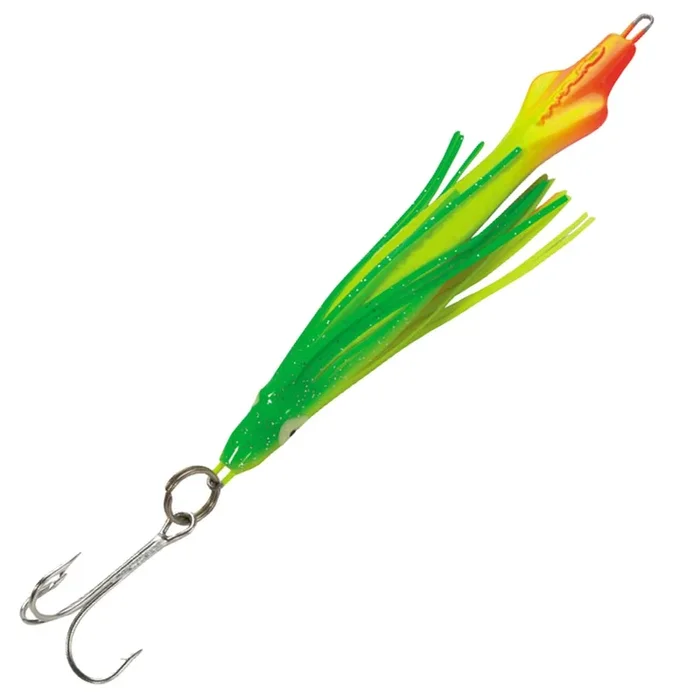 Solvkroken Calamar gelb/grün Pilker 125g – 14.5cm – Gr. 2/0