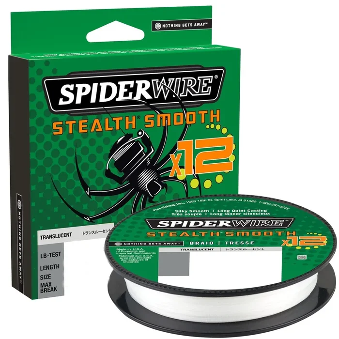 SpiderWire Stealth® Smooth 12 Braid Translucent – 150m geflochtene Angelschnur