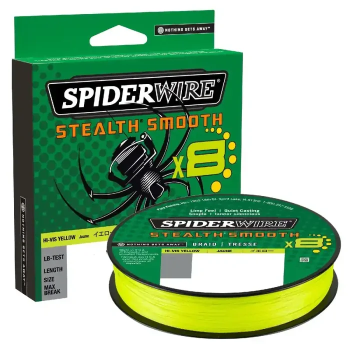 SPIDERWIRE Stealth Smooth 8 0,11mm 10,3kg 300m Hi-Vis Geel