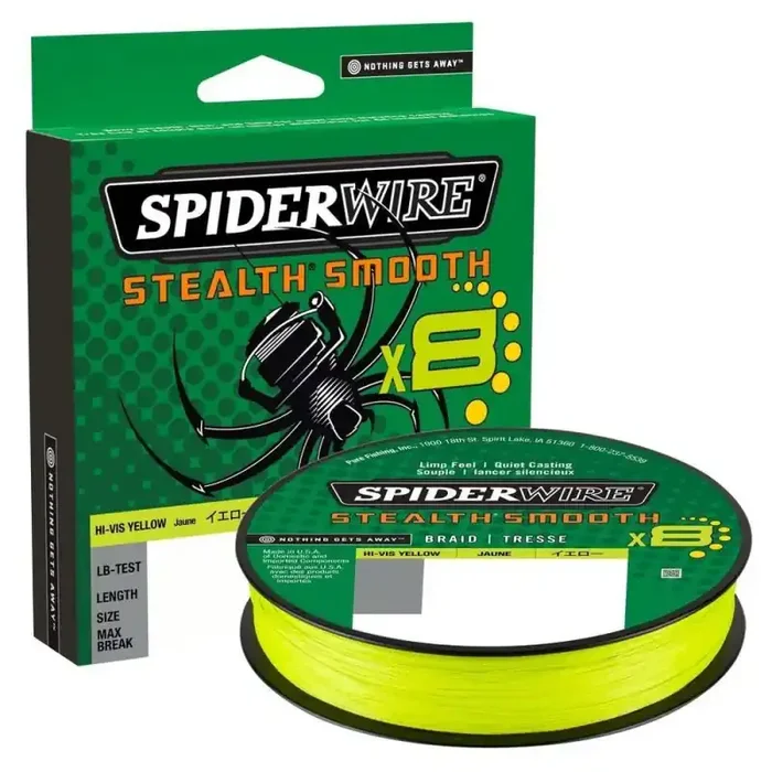 SPIDERWIRE Stealth Smooth 8 0,39mm 46,3kg 150m Giallo Hi-Vis