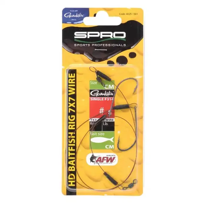 SPRO HD Baitfish Rig Single Hook 12kg 30cm Gr.2 2pcs.