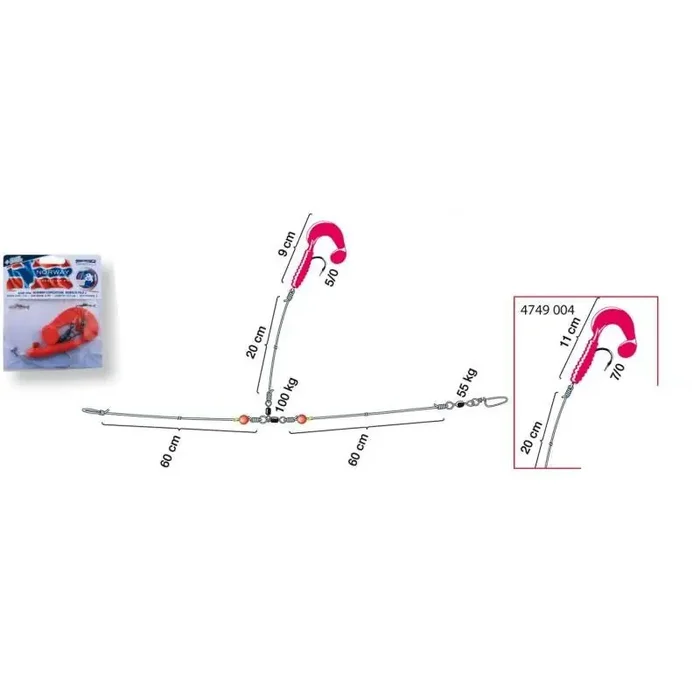 SPRO Noorwegen Expeditie Kabeljauw Pilk 1 maat 5/0 123,5cm 0,9mm 55kg