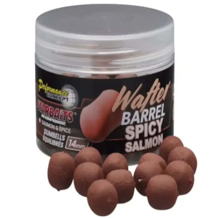STARBAITS PC Spicy Salmon Wafter Barrel 14mm 70g Braun