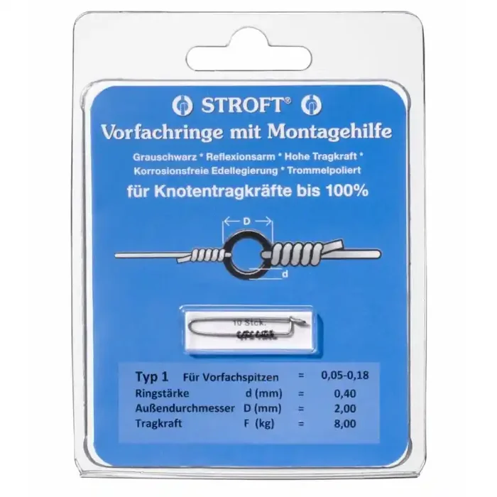 STROFT Vorfachring Grauschwarz