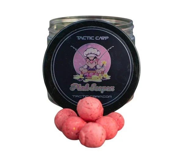 Tactic Carp Boosted Hard Hookbaits Pink Scopex 12/15mm