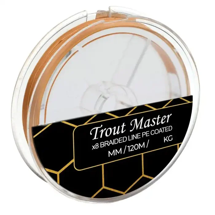 TROUT MASTER fijn goud X8 PE 0,1mm 8,2kg 120m