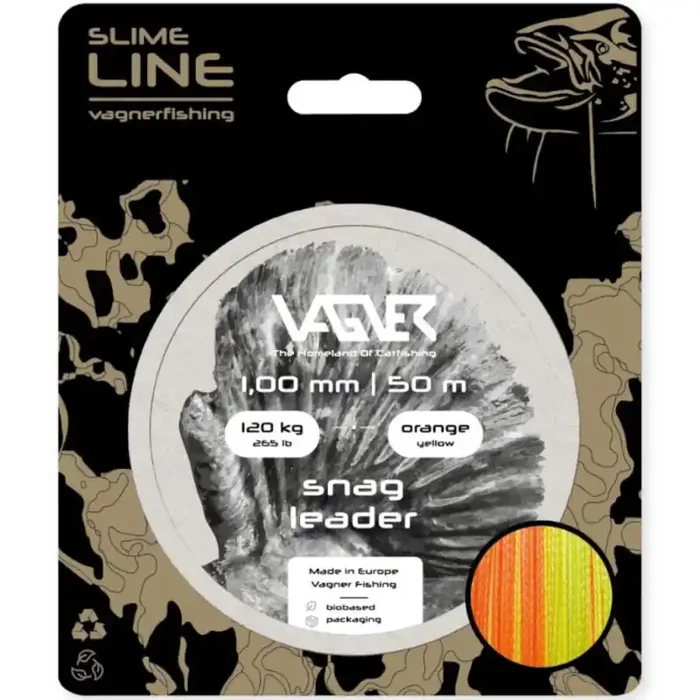 VAGNER Snag Leader 1mm 120kg 50m Oranje-Geel