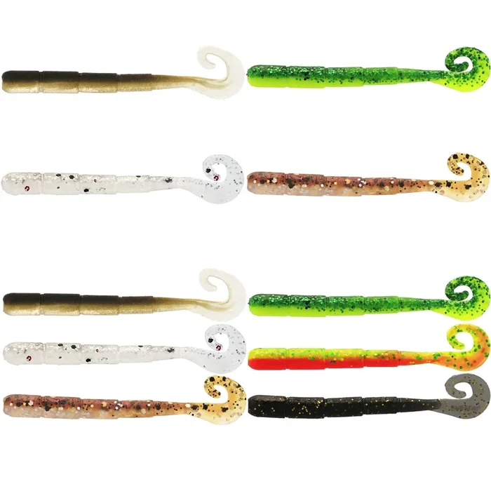 Westin Ned Worm Curltail 5cm 0,5g – Gummiköder Clear Water Mix 23