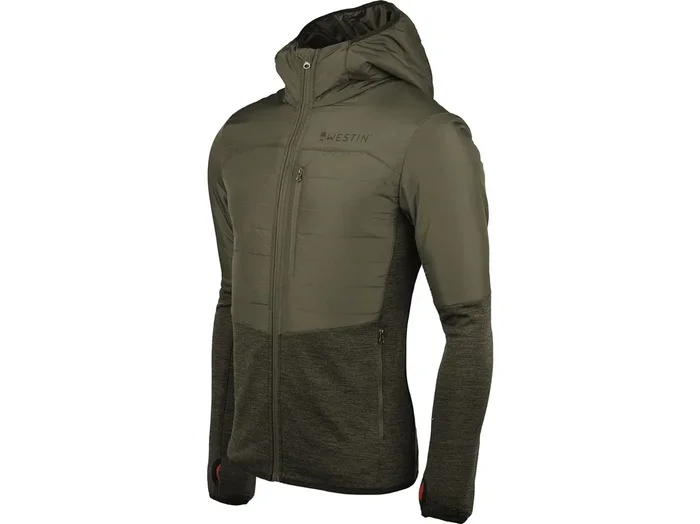 Westin Thermo Knit Jacket Beluga Green – Midlayer für Angler XXL