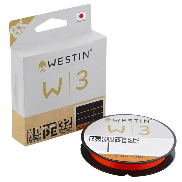 Westin W3 8-Braid Dutch Orange (0.205mm – 0.33mm) – 135m Angelschnur 0.26mm / 16.5kg