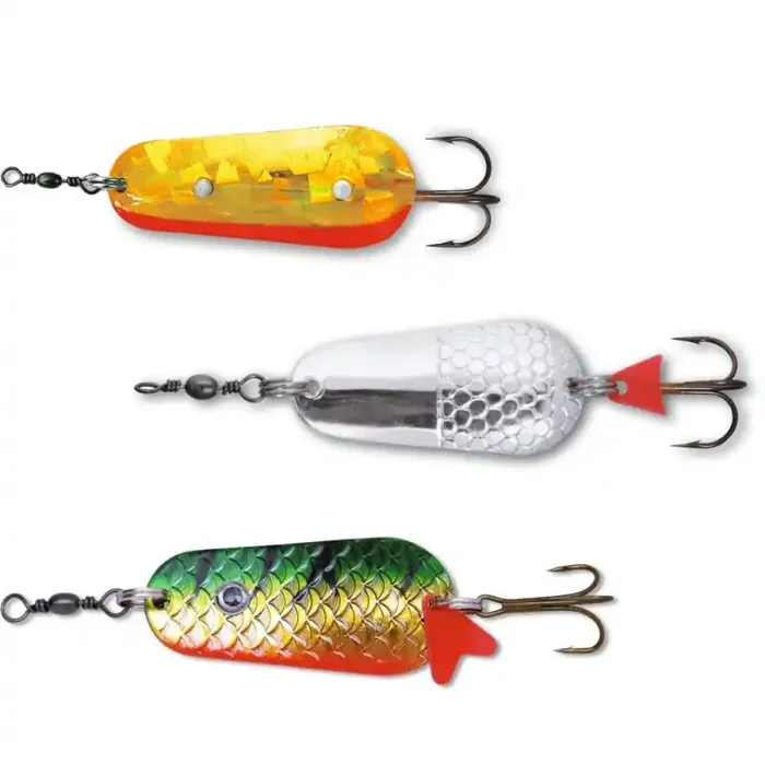 ZEBCO Trophy Classic Spoon Set 2 5,5cm 22g Perch Silver Firetiger 3pcs.