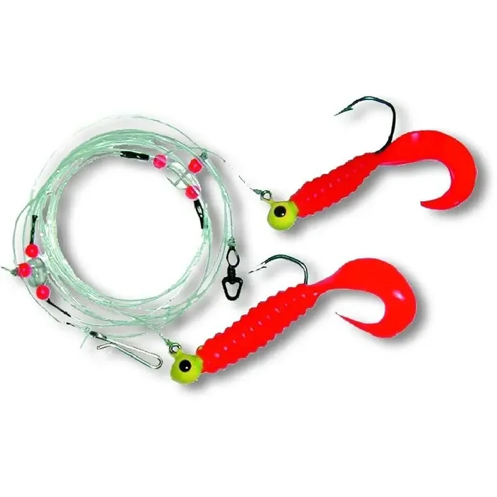 ZEBCO Z-Sea Pilkvorfach Rotation III mit 2 Haken Gr.2/0 0,65mm 0,7mm Rot